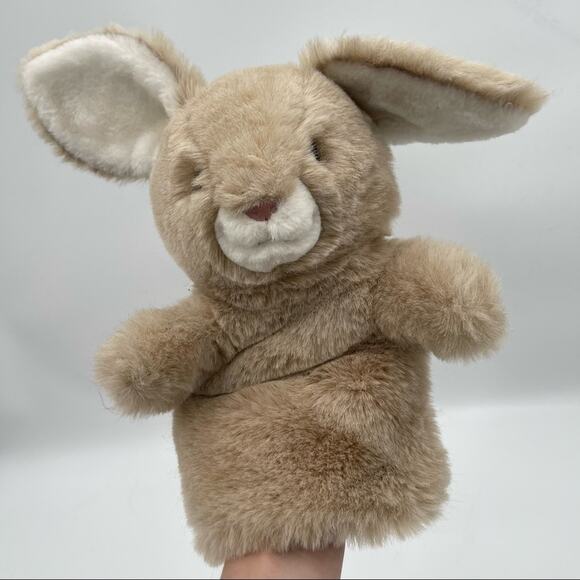 BUNNY PUPPET Graphics International 1985 Vintage Stuffed Animal Easter Spring - Picture 7 of 13